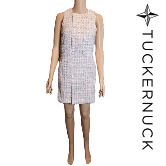 Pomander Place Tweed Bianca Dress NWT Pink XS - Picture 1 of 10